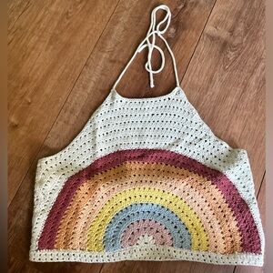 AE Rainbow crochet top